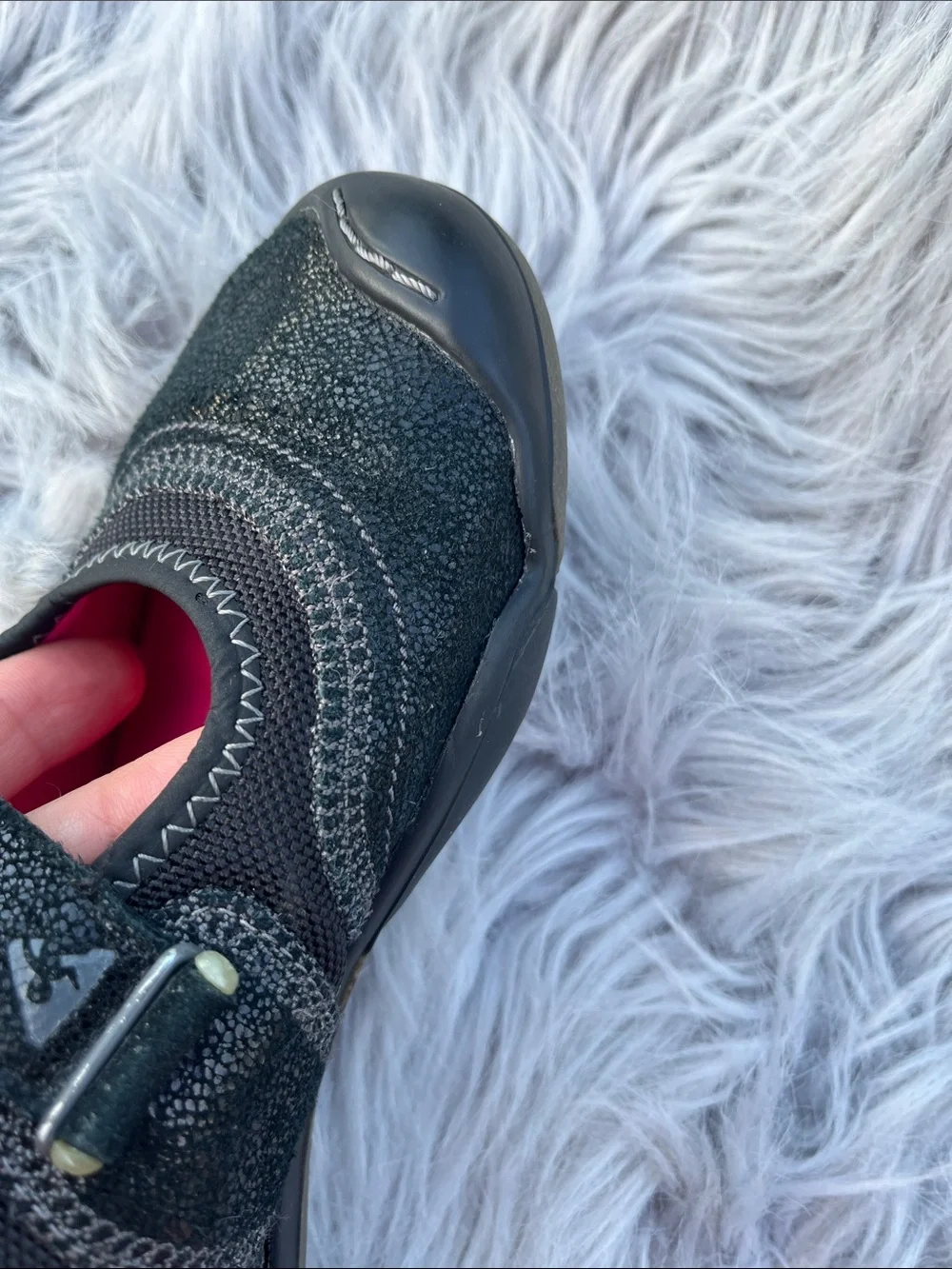 PLAE Black Mary Jane Shoes with Bright Pink Insole